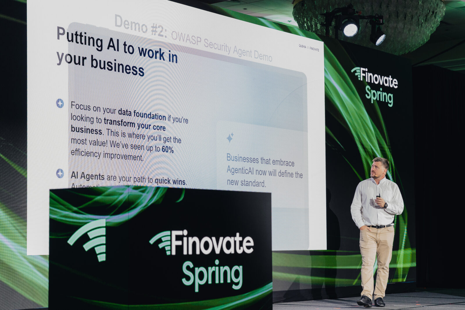 Qubika showcasing its Finance and fintech expertise at FinovateSpring