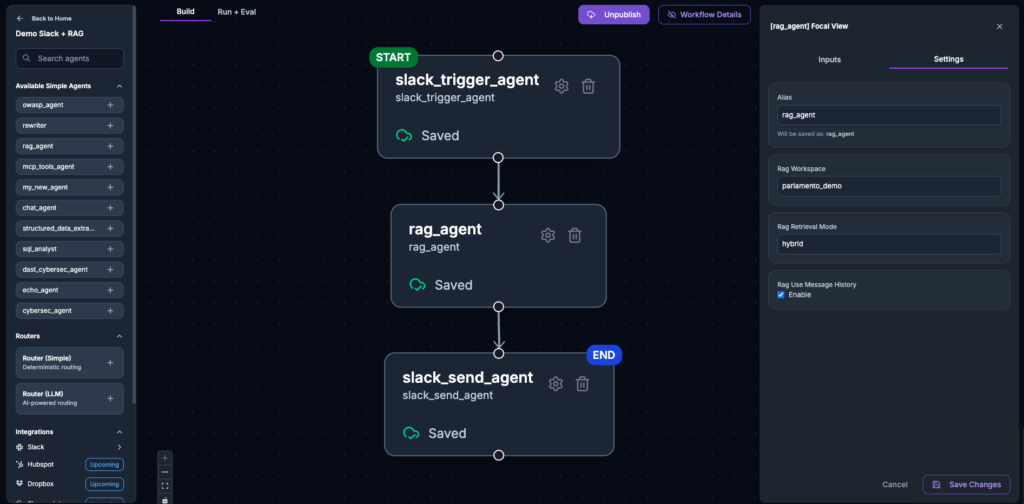 QBricks visual agent workflow builder